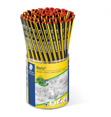 Bleistift Noris im Köcher, 183-HBKP72, schwarz/gelb, HB