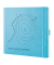 Notizbuch 40044-25-917, Gute Aussichten, blau, 17,5x17,5cm, kariert, 80g, 120 Blatt / 240 Seiten
