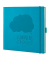 Notizbuch 40044-25-930, Gedanken Cloud, blau, 17,5x17,5cm, kariert, 80g, 120 Blatt / 240 Seiten