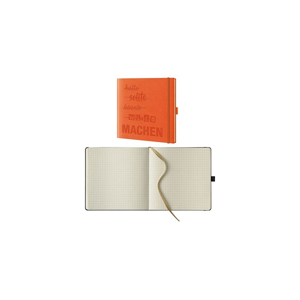 4255704301885 - Notizbuch 40044-25-452 MACHEN orange 175x175cm kariert 80g 120 Blatt 240 Seiten 4255704301885 Lediberg 4255704301885 - Notizbuch 40044-25-452 MACHEN orange 175x175cm kariert 80g 120 Blatt 240 Seiten 4255704301885 Lediberg