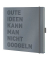 Notizbuch 40044-25-488, gute Ideen, grau, 17,5x17,5cm, kariert, 80g, 120 Blatt / 240 Seiten