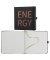 Notizbuch 40044-25-464, ENERGY, schwarz, 17,5x17,5cm, kariert, 80g, 120 Blatt / 240 Seiten