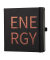Notizbuch 40044-25-464, ENERGY, schwarz, 17,5x17,5cm, kariert, 80g, 120 Blatt / 240 Seiten