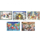 Adventskalender 800Quer Postkarten 5 Motive sortiert Adventskalender 800Quer Postkarten 5 Motive sortiert