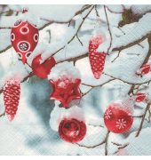 Weihnachts Lunchservietten "Winter snowy" - 33 x 33 cm