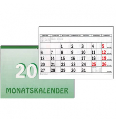 Monatsplaner 5001, 1 Monat / 1 Seite, 8,7x15,3cm (A4), 2027