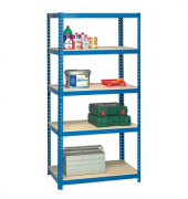 Steckregal 90,0 x 45,0 x 180,0 cm blau 5 Fachböden