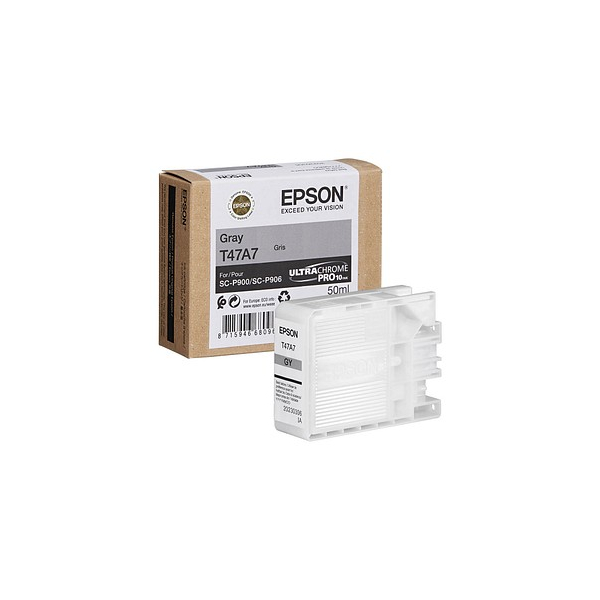Epson Druckerpatrone T47A7 C13T47A700 (kompatibel zu Epson T47A7), grau 8715946680965 Epson