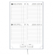 Buchkalender 801-0703, farbig sortiert, 2 Tage / 1 Seite, 10,4x29,6cm, 2027