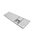 PC-Tastatur Wireless Aluminium Keyboard FK418BTSQ-DE, kabellos (Bluetooth), weiß, silber
