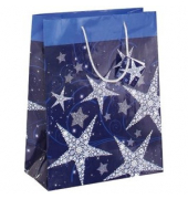 Geschenktasche GT 025 Shining Star, Weihnachten, Shining Star, mit Geschenkanhänger, Shining Stars, 26cm x 33cm