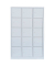 Schließfachschrank 523530, Metall, 3 Abteile mit 15 Fächern, abschließbar, 118,5x180cm (BxH), lichtgrau