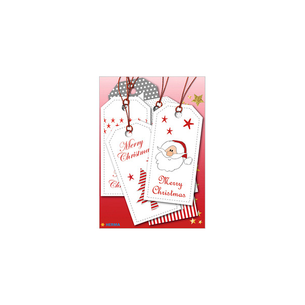 4008705152754 - Geschenkanhänger Weihnachten Xmas - 8 x 4 cm rot silber 4008705152754 6 Stück 4008705152754 - Geschenkanhänger Weihnachten Xmas - 8 x 4 cm rot silber 4008705152754 6 Stück