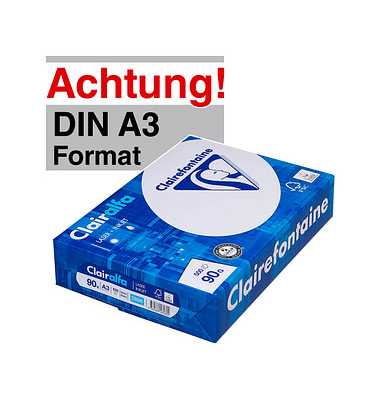 Kopierpapier Clairalfa 2895C A3 90g hochweiß 