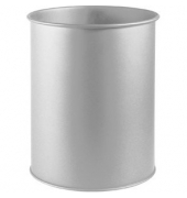 Stahlpapierkorb Business 15 Liter grau