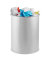 Stahlpapierkorb Business 15 Liter grau