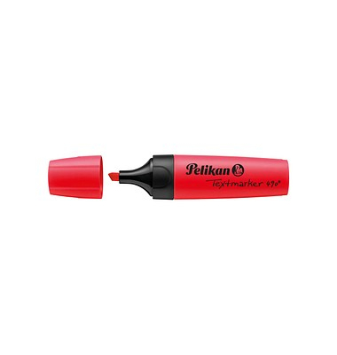 Textmarker 490, 814126, leuchtrot, 1-5mm Keilspitze