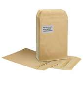 Versandtaschen 30007500, C4, mit Fenster, selbstklebend, 90g, braun