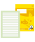 Schulheft 734010331 Premium, Lineatur 1 / Schreiblern-Lineatur / keine, A4, 90g, gelb, 16 Blatt / 32 Seiten