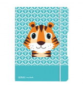 Notizbuch 50039821, Aufgabenheft Cute Animals - Tiger, blau, A5, punktkariert, 80g, 40 Blatt / 80 Seiten
