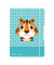 Notizbuch 50039821, Aufgabenheft Cute Animals - Tiger, blau, A5, punktkariert, 80g, 40 Blatt / 80 Seiten