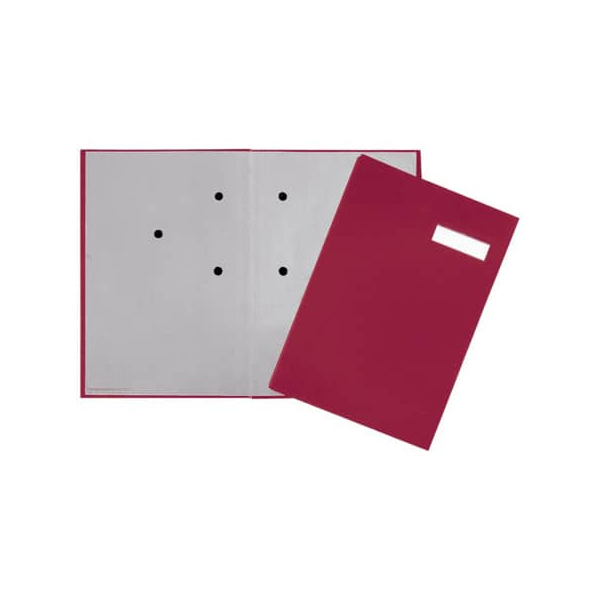 4013951012790 -  Unterschriftsbuch - 5 Fächer Karton mit Stoffeinband rot 4013951012790 PAGNA
