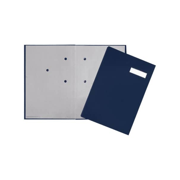 4013951012806 -  Unterschriftsbuch - 5 Fächer Karton mit Stoffeinband blau 4013951012806 PAGNA