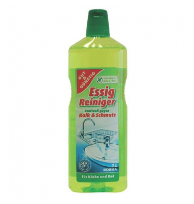 Essigreiniger, flüssig, Flasche, Apfel