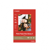 Fotopapier PP-201 Plus Glossy II 2311B020, A3, f&uuml;r Inkjet, 265g wei&szlig; hochgl&auml;nzend einseitig bedruckbar