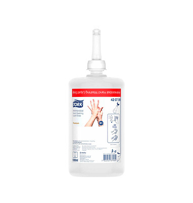 Fl&uuml;ssigseifen 420709 Premium H&auml;ndedekontaminationsseife, alkoholisch, 1000 ml, Nachf&uuml;llflasche