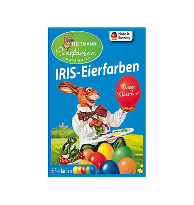 HEITMANN Eierfarben IRIS Heißfarbe Eierfarben farbsortiert