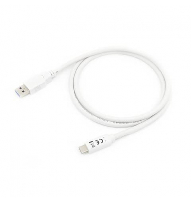 USB-Kabel 128363, 1m, USB-A auf USB-C, wei&szlig;