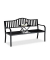 relaxdays 10026113_0 Gartenbank schwarz Metall 150,0 cm