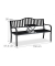 relaxdays 10026113_0 Gartenbank schwarz Metall 150,0 cm
