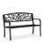 relaxdays 10026114_0 Gartenbank schwarz Metall 127,0 cm