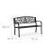 relaxdays 10026114_0 Gartenbank schwarz Metall 127,0 cm