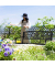 relaxdays 10026114_0 Gartenbank schwarz Metall 127,0 cm