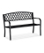 relaxdays 10026115_0 Gartenbank schwarz Metall 127,5 cm