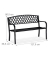 relaxdays 10026115_0 Gartenbank schwarz Metall 127,5 cm