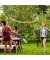 relaxdays 10026115_0 Gartenbank schwarz Metall 127,5 cm