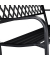 relaxdays 10026115_0 Gartenbank schwarz Metall 127,5 cm