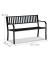 relaxdays 10026117_0 Gartenbank schwarz Metall 127,5 cm