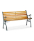 relaxdays 10026118_0 Gartenbank braun Metall 126,0 cm