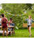 relaxdays 10026118_0 Gartenbank braun Metall 126,0 cm
