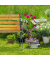 relaxdays 10026118_0 Gartenbank braun Metall 126,0 cm