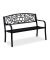 relaxdays 10030918_0 Gartenbank schwarz Metall 127,0 cm