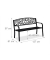 relaxdays 10030918_0 Gartenbank schwarz Metall 127,0 cm