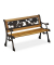 relaxdays Kinder 10030924_0 Gartenbank schwarz/braun Holz 83,0 cm