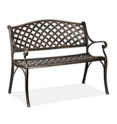 Gartenbank 10030987_0 schwarzbronze Metall 102,0 cm