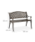 relaxdays 10030987_0 Gartenbank schwarz/bronze Metall 102,0 cm